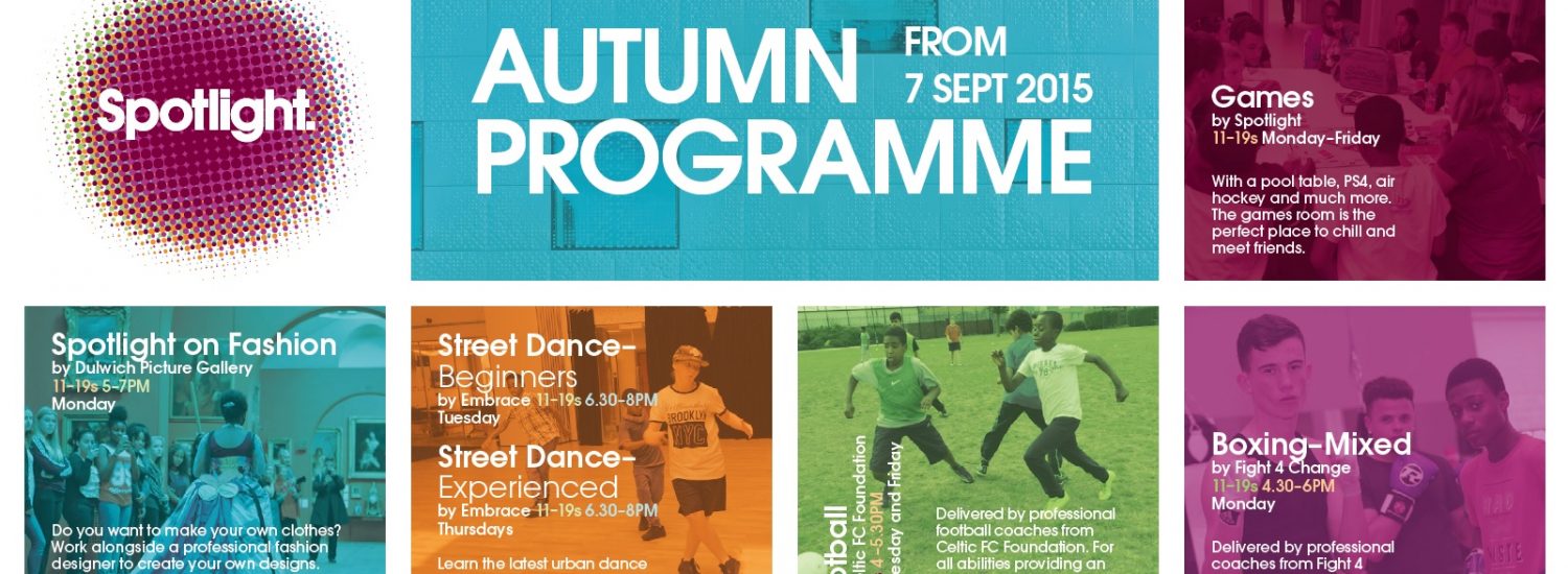 Autumn Programme 2015 from 7th September!